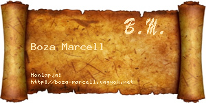 Boza Marcell névjegykártya